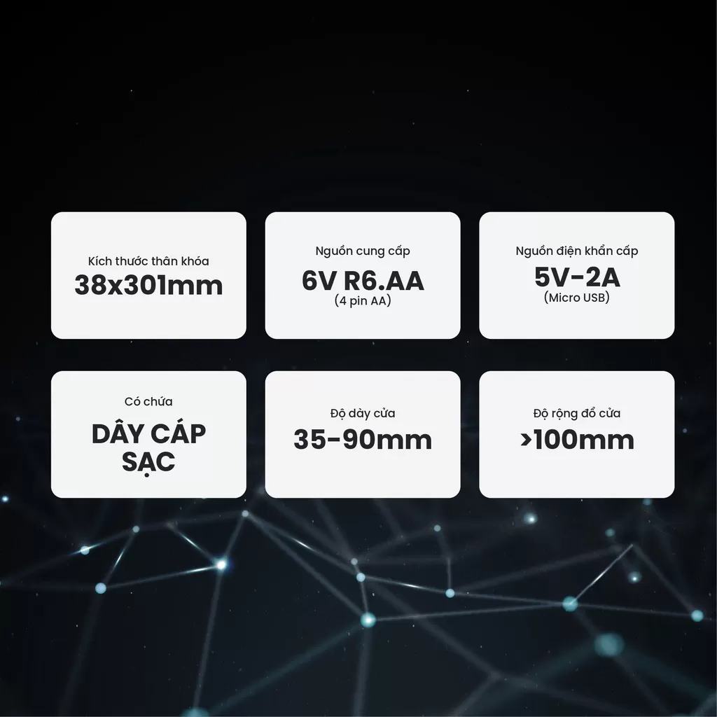 Khóa vân tay cửa nhôm FS6800 Grey