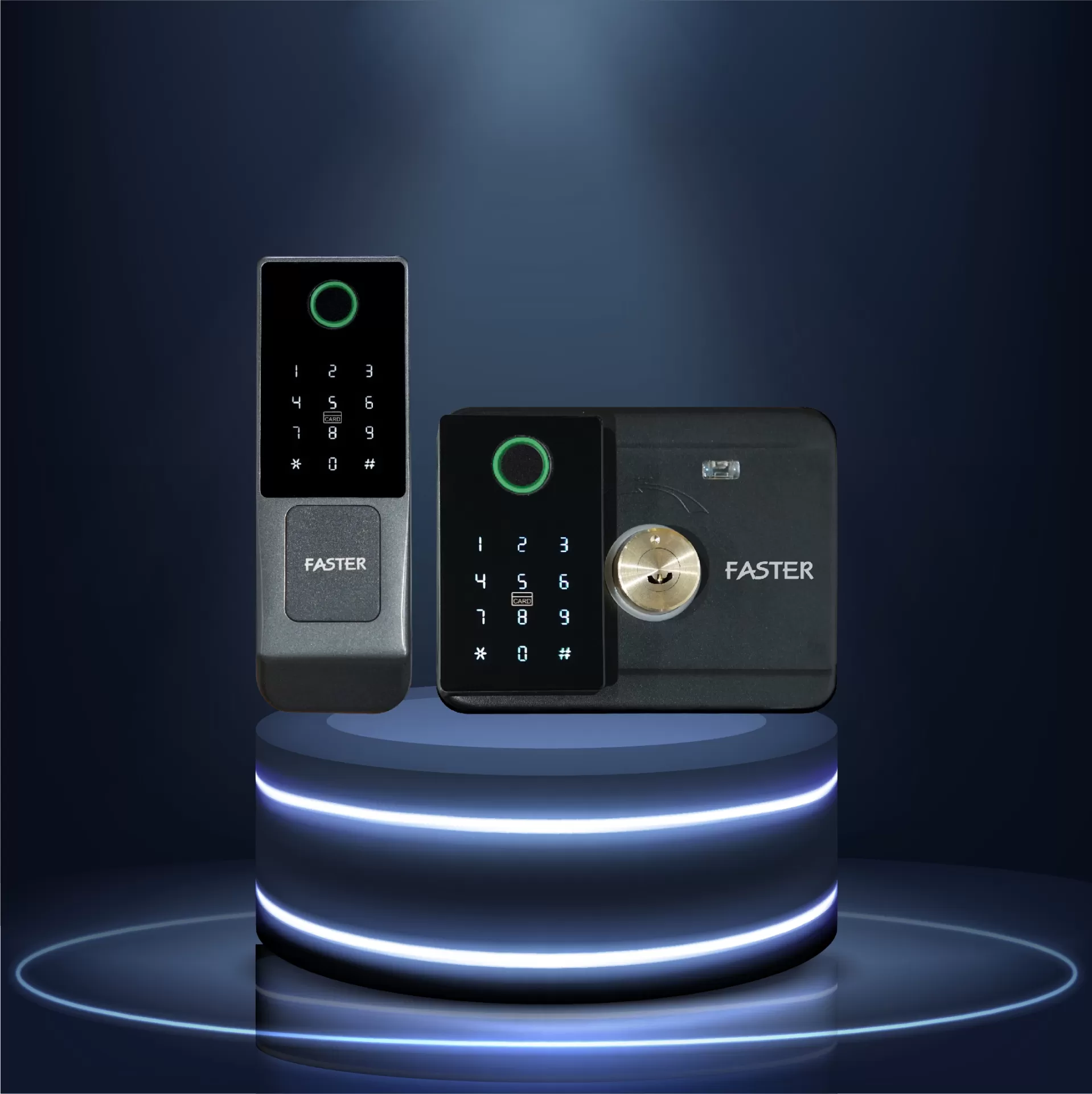 Khóa vân tay cửa nhôm FS6901 BL