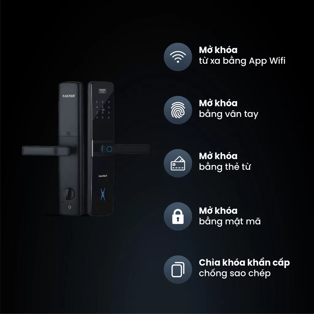 Khóa vân tay FS800APP BL