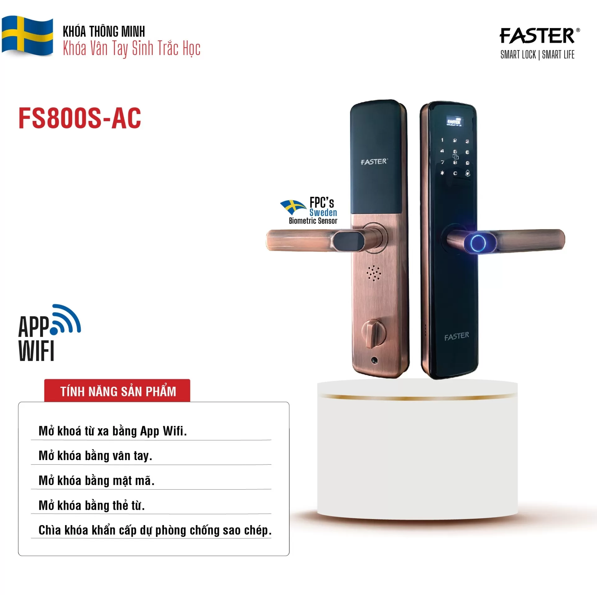 Khóa vân tay FS800S AC
