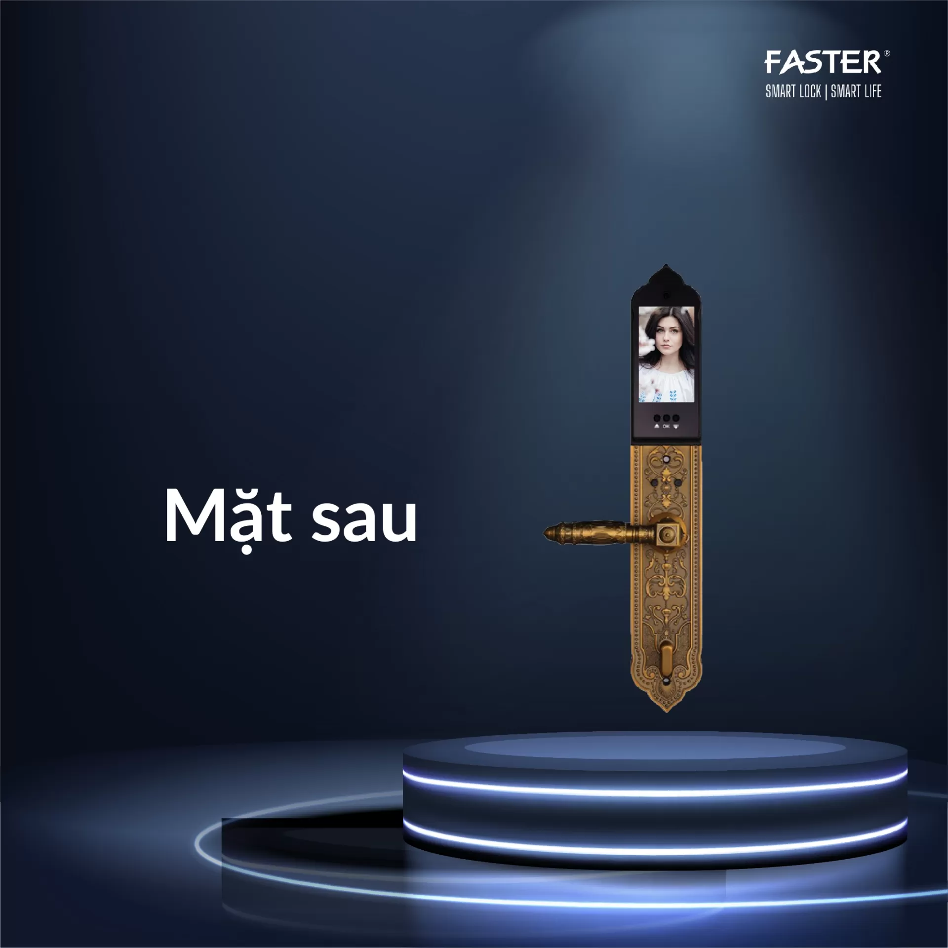 Khóa cửa đại sảnh FS009 GB BRASS