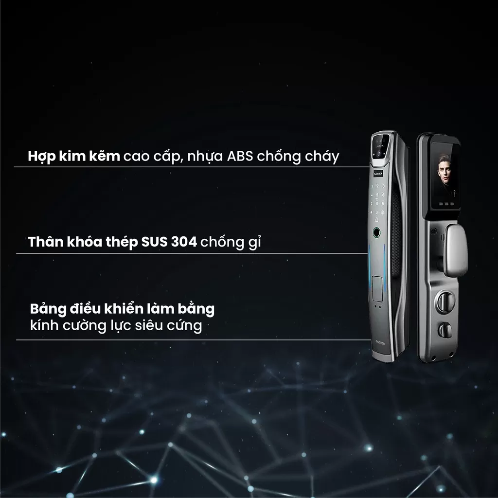 Khóa cửa nhận diện khuôn mặt FS007FD3D-BM
