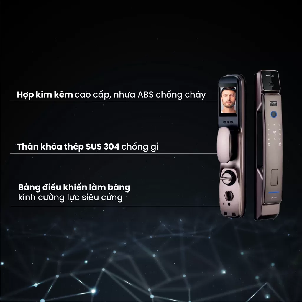 Khóa cửa nhận diện khuôn mặt FS008FD3D-BS Face ID