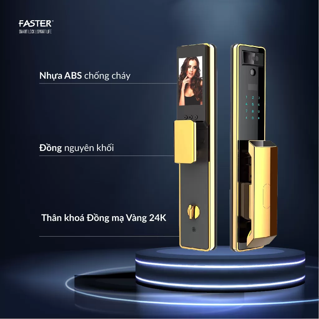 Khóa cửa nhận diện khuôn mặt FS029-24K Face ID