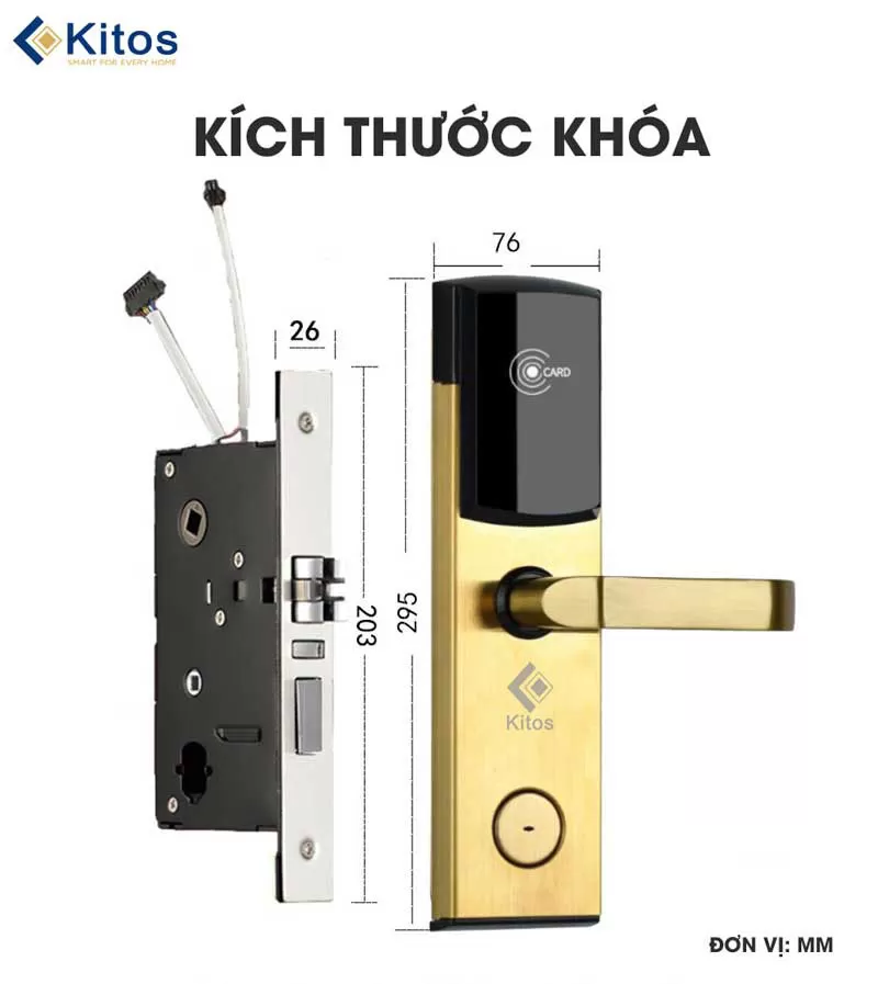 Khóa cửa thẻ từ khách sạn Kitos KC538