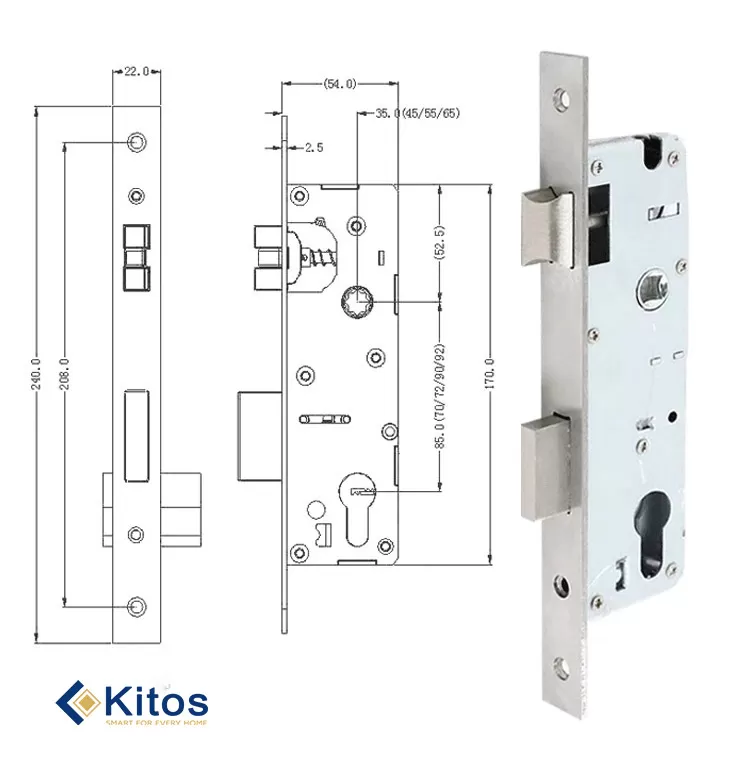 Khóa cửa thẻ từ Kitos KC-A3