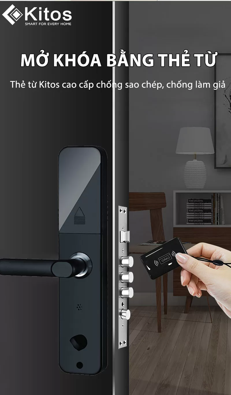 Khóa cửa thẻ từ mã số Kitos KT-V1