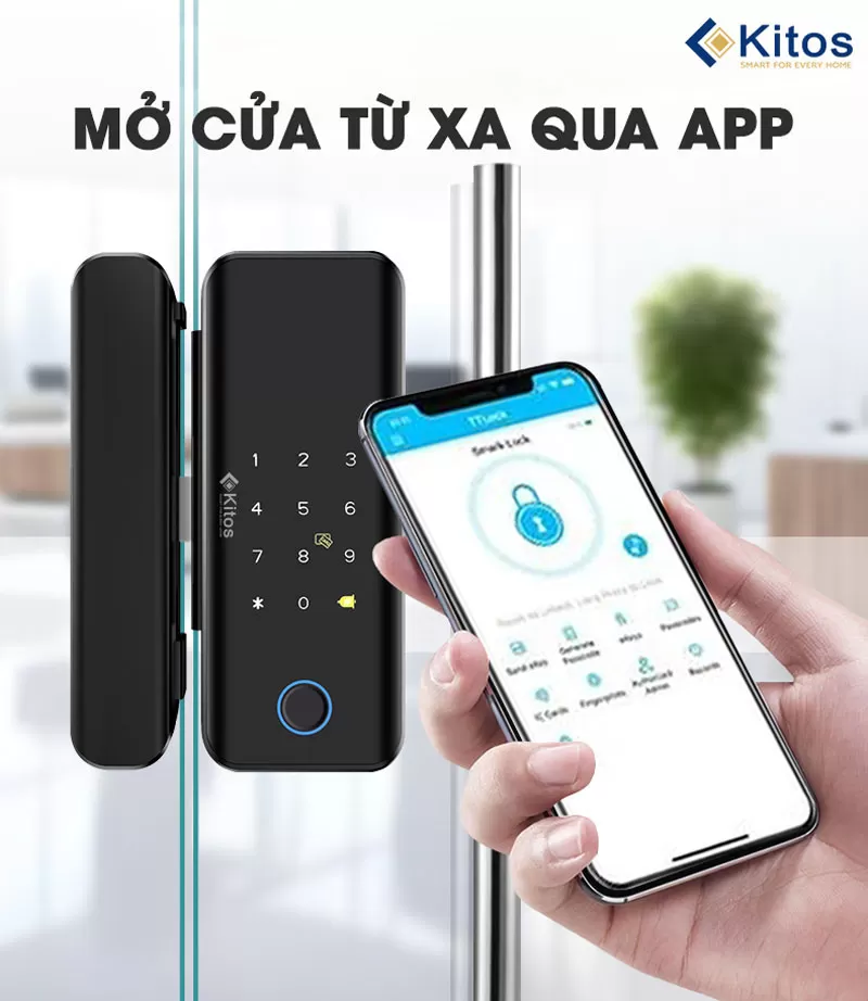 Khóa cửa thông minh cửa kính Kitos KT-GL30 Pro