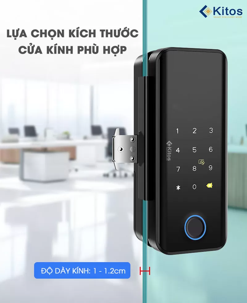Khóa cửa thông minh cửa kính Kitos KT-GL30 Pro