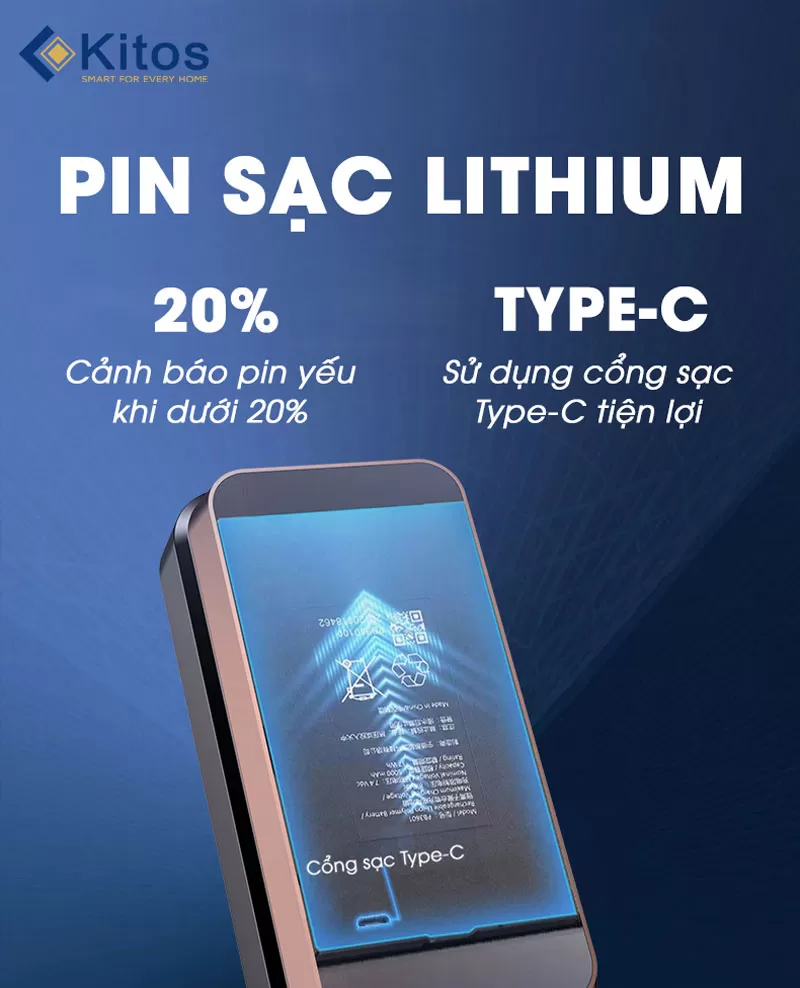 Khóa cửa thông minh Kitos 3D FACE X