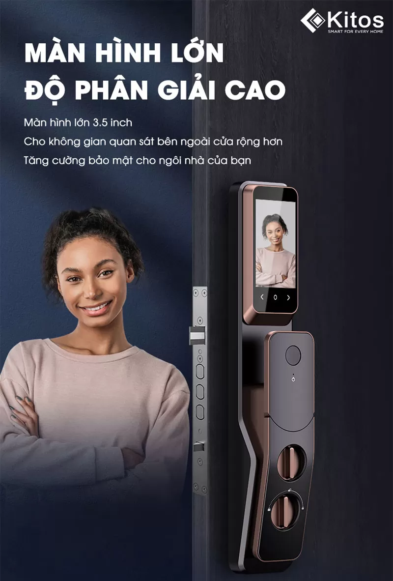 Khóa cửa thông minh Kitos 3D FACE X