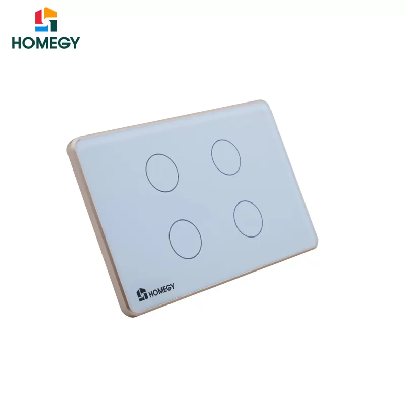 Công tắc cảm ứng rèm Homegy 2 lớp kính phẳng