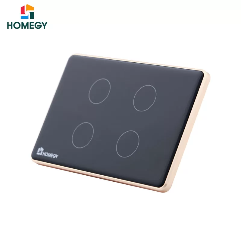 Công tắc cảm ứng rèm Homegy 2 lớp kính phẳng
