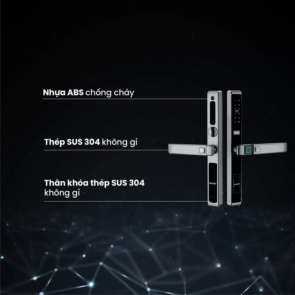 Khóa vân tay cửa nhôm FS6800 BL
