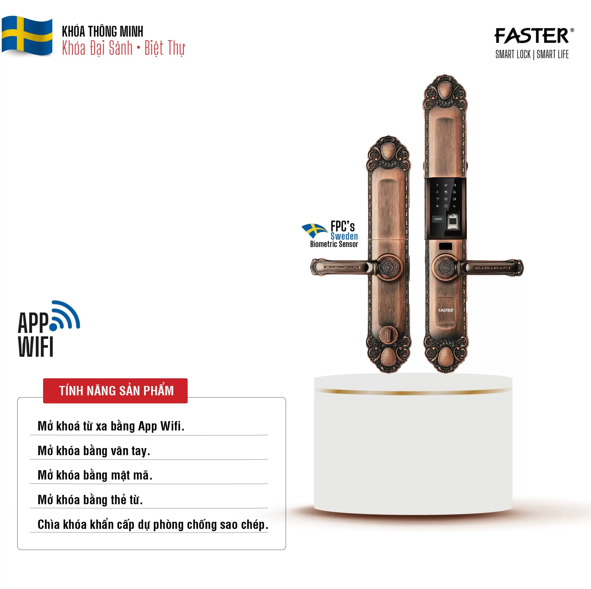 Khóa cửa đại sảnh FS039-1 AC