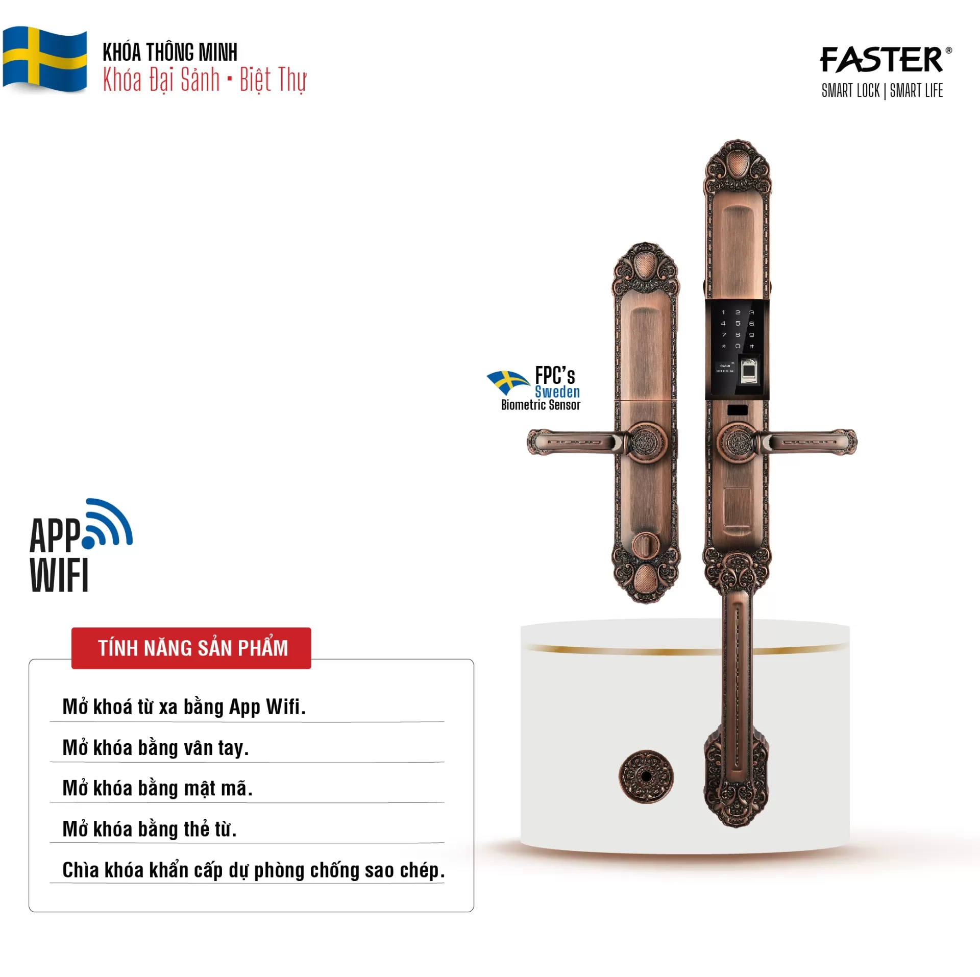 Khóa cửa đại sảnh FS039 AC