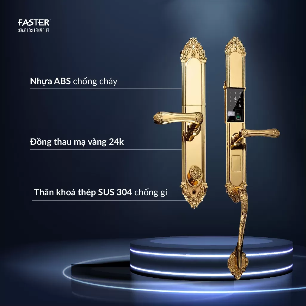 Khóa cửa đại sảnh FS019 24K