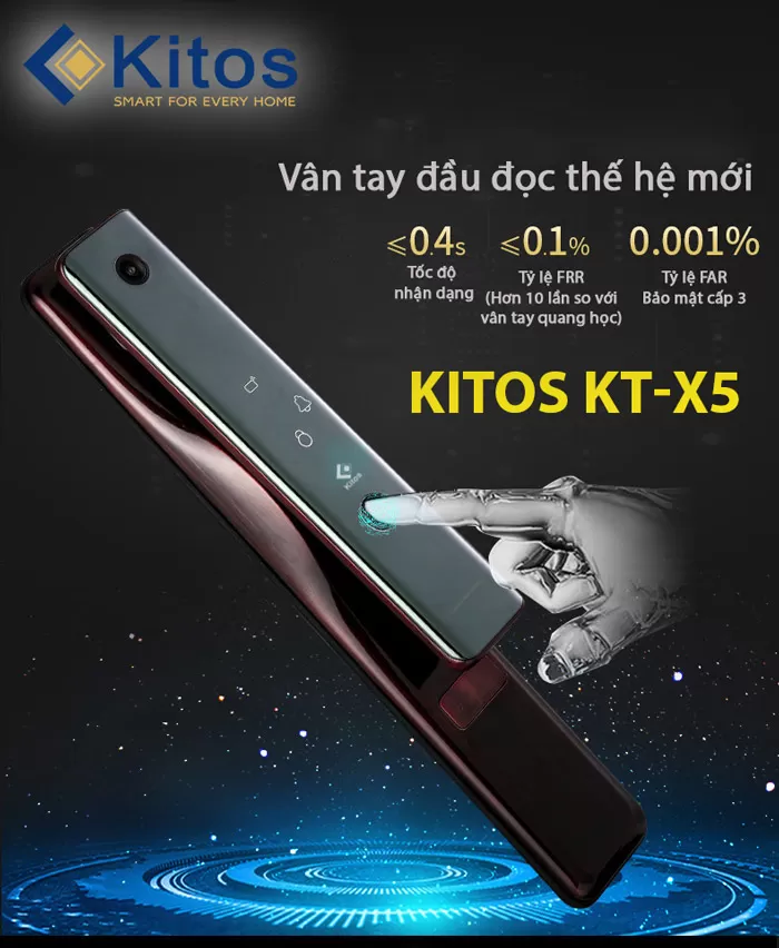Khóa cửa vân tay camera Kitos KT-X5